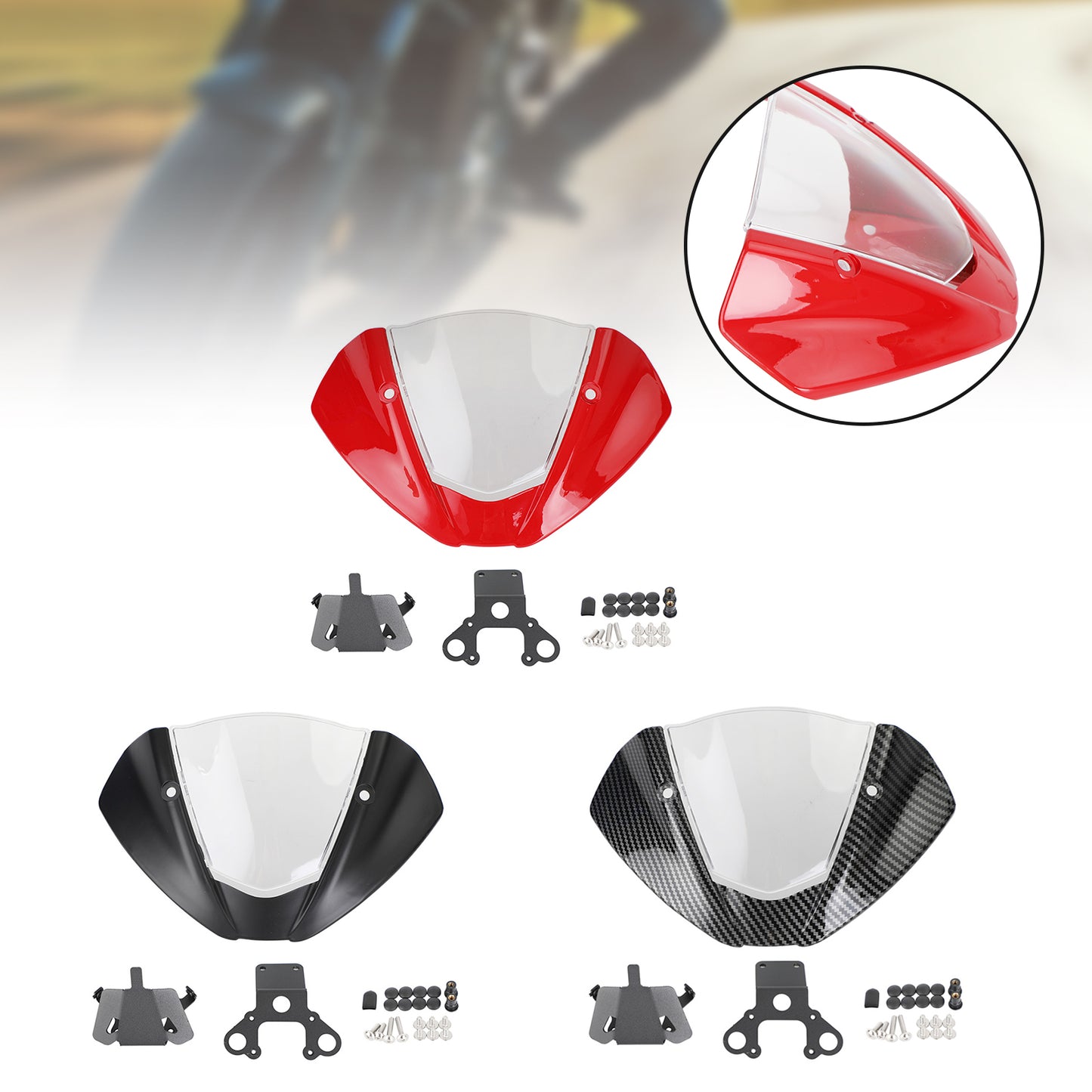 Windschild Windschutzscheibe für DUCATI Monster 937 950 2021-2022 Kohlenstoff