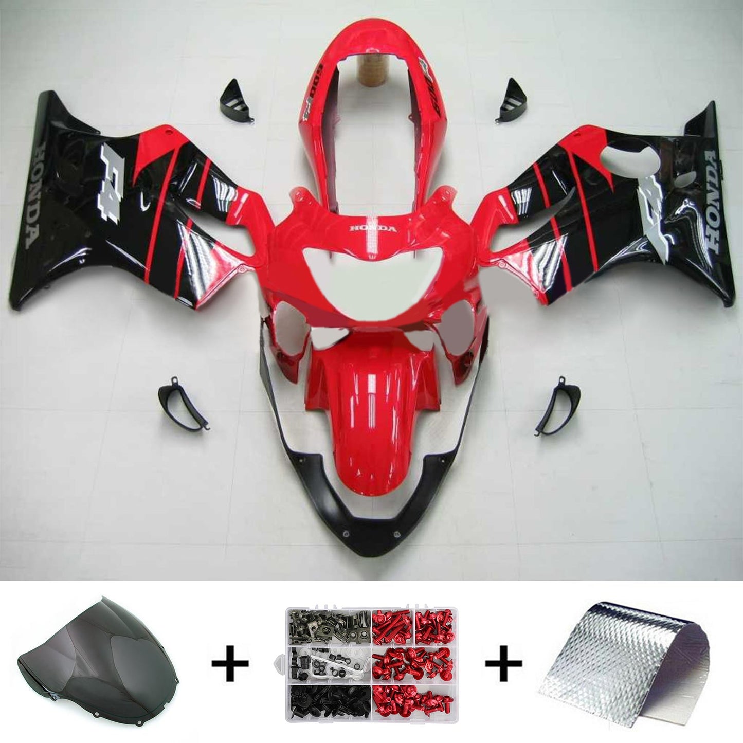 Amotopart Honda CBR600F4 1999-2000 Kit de carénage Corps Plastique ABS