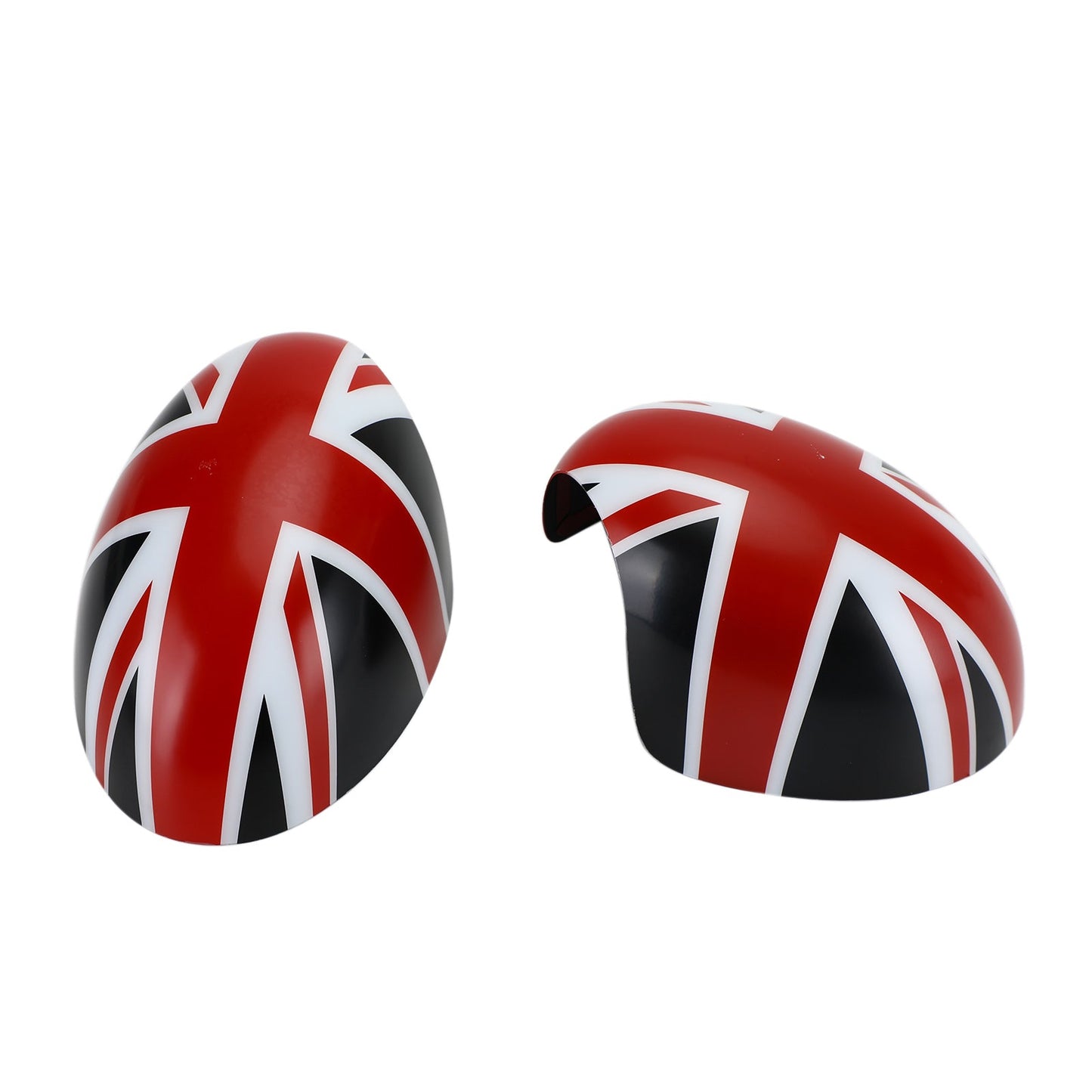 MINI Cooper R55 R56 R57 2 x Union Jack UK Flag Spiegelabdeckungen schwarz/rot