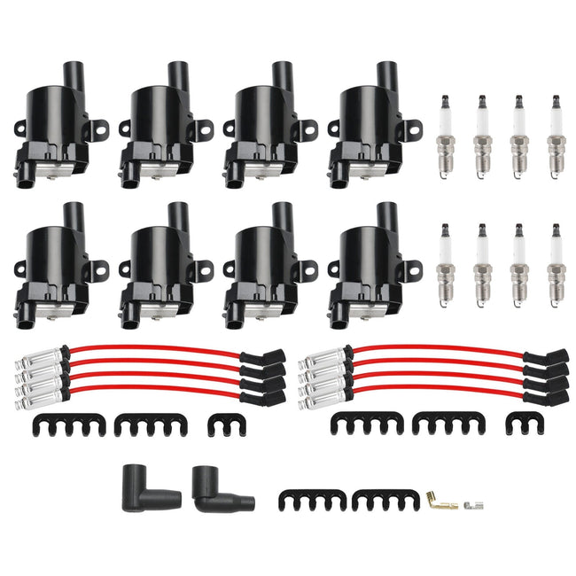 2002–2005 Cadillac Escalade 5.3L 8er-Pack Zündspule + Zündkerze + Kabelsatz UF262