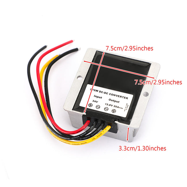 Areyourshop Étanche 24V à 13.8V 20A 276W DC/DC Power Converter Buck Regulator