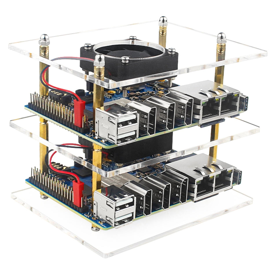 Orange Pi 5 Plus Orangepi Schutzhülle Zweischichtige Cluster-Acrylschale