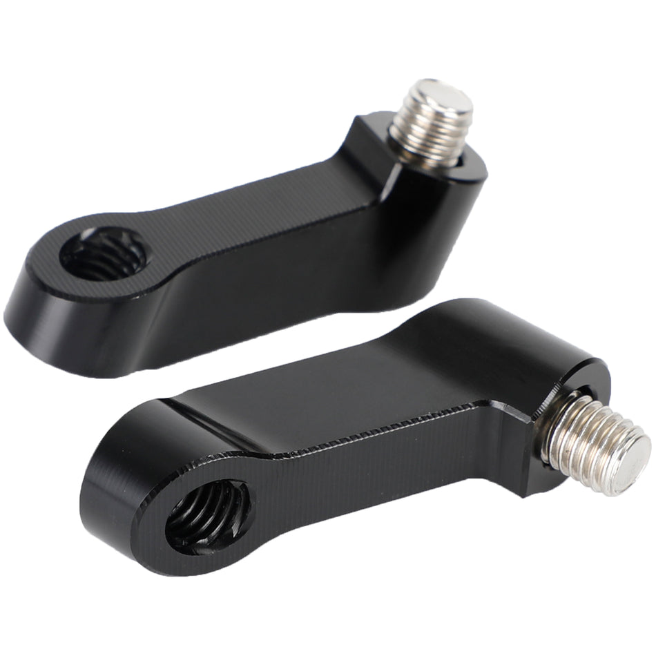 M10 x 1,5mm Spiegelverl?ngerung Verbreiterung schwarz für Motorrad,Rechtsgewinde