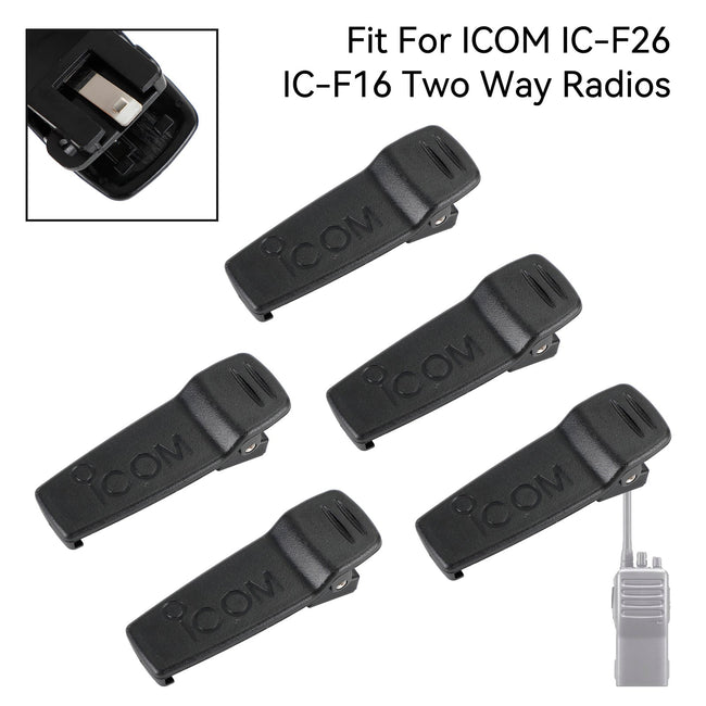 1X/5X Walkie Talkie Two Way Radio Communicator Gürtelclip Passend für IC-F26 IC-F16