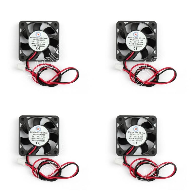 4010s DC GE Fan Kühler 0.15A Pin 40x40x10mm Gehäuselüfter 2 Brushless 5V