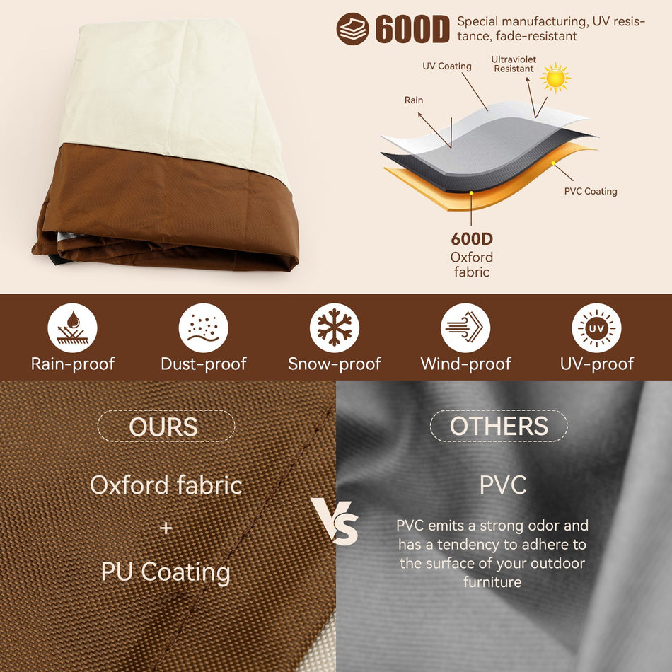 600D Sofabezüge, wasserdichter Terrassenm?belbezug für Outdoor-Couchbezug