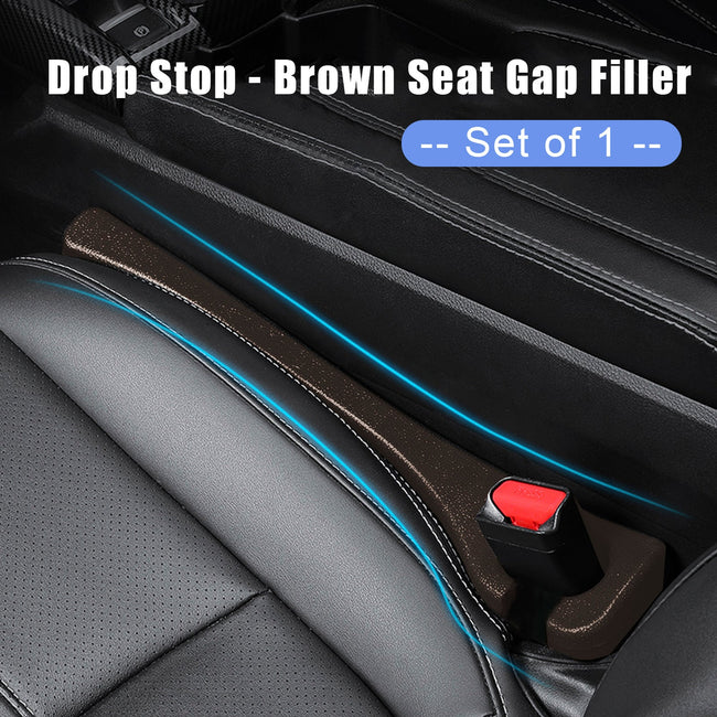 Brown Car Seat Gaps Filler Crevice Blocker Console Side Fill Strip Universal