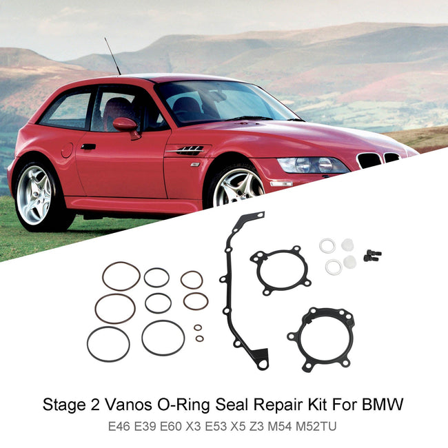 Kit de réparation de joint torique Vanos Stage 2 pour BMW E46 E39 E60 X3 E53 X5 Z3 M54 M52TU générique