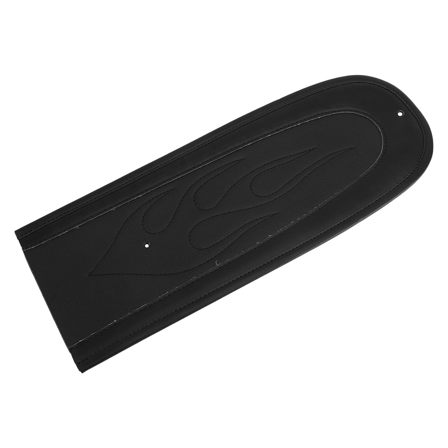 Schwarzer Flammenstich PU Leder Rücksitz Kotflügel Bib für Dyna Super Glide geeignet