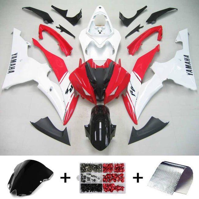 Amotopart Yamaha 2008-2016 YZF 600 R6 Red White Abzugskit