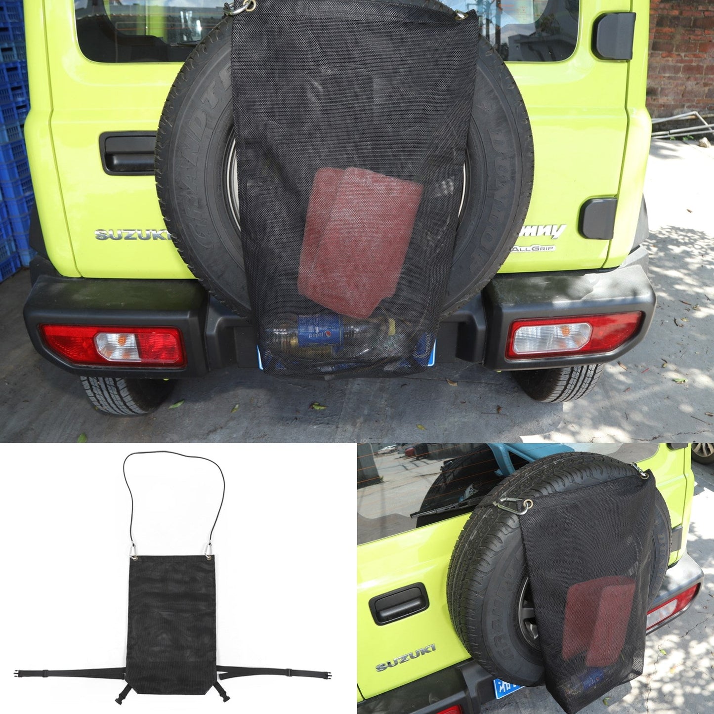 Coffre de sac de rangement pour poubelle de pneu de secours organisé pour Jimny JK JL TJ BJ40 BJ40L/PLUS