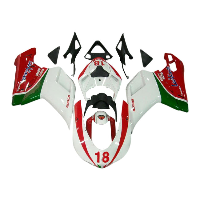 Amotopart Verkleidungsset für Ducati 1098 1198 848 2007–2011, Karosserie, ABS