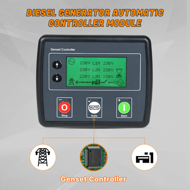 Generatorsteuerung DSE4520 LCD-Bildschirm 3-Phasen-Netzerkennungs-Steuerplatine