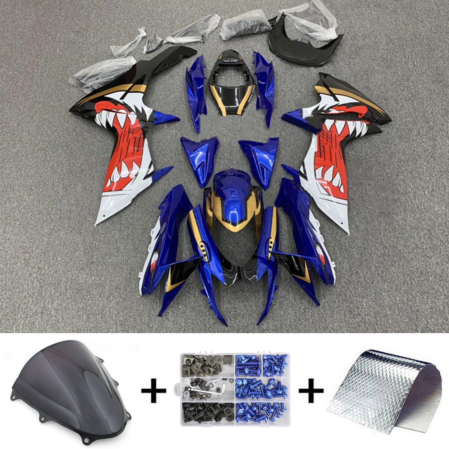 Amotopart Suzuki GSXR 600/750 2011¨C2023 K11 Verkleidungsset, Karosserie, Kunststoff, ABS