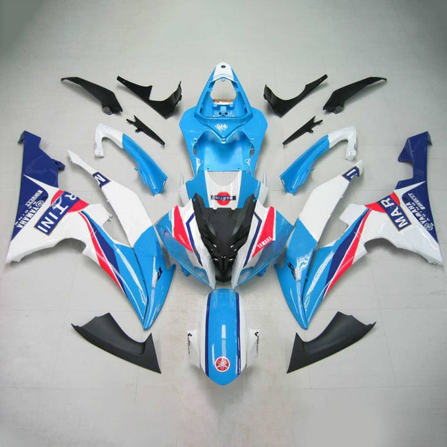 Amotopart Yamaha 2008-2016 YZF 600 R6 Blue White Abzugskit