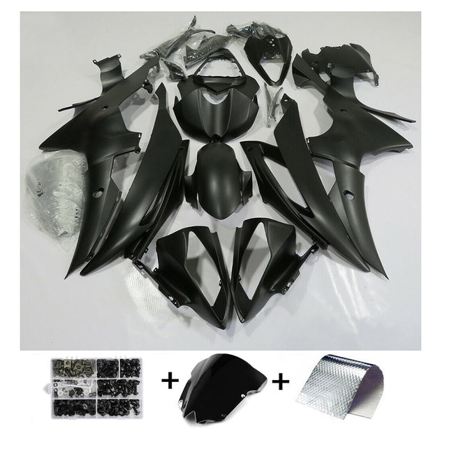 AMOTOPART-Verziehung Injektion Plastikkörper Kit für Yamaha YZF-R6 2008-2016 Matt Schwarz Generika