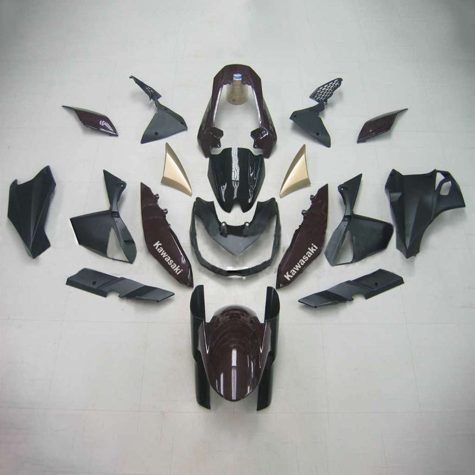 Amotopart Kawasaki Z1000 2010-2013 Kit de carénage noir
