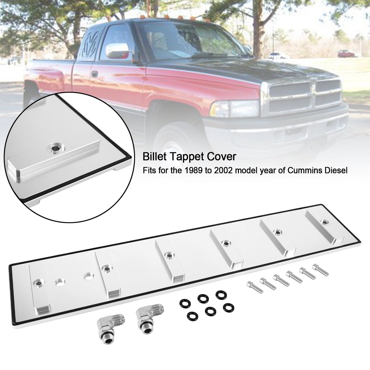 1989–2002 Cummins 5,9-l-Dieselmotoren Billet Stößelabdeckung Generic