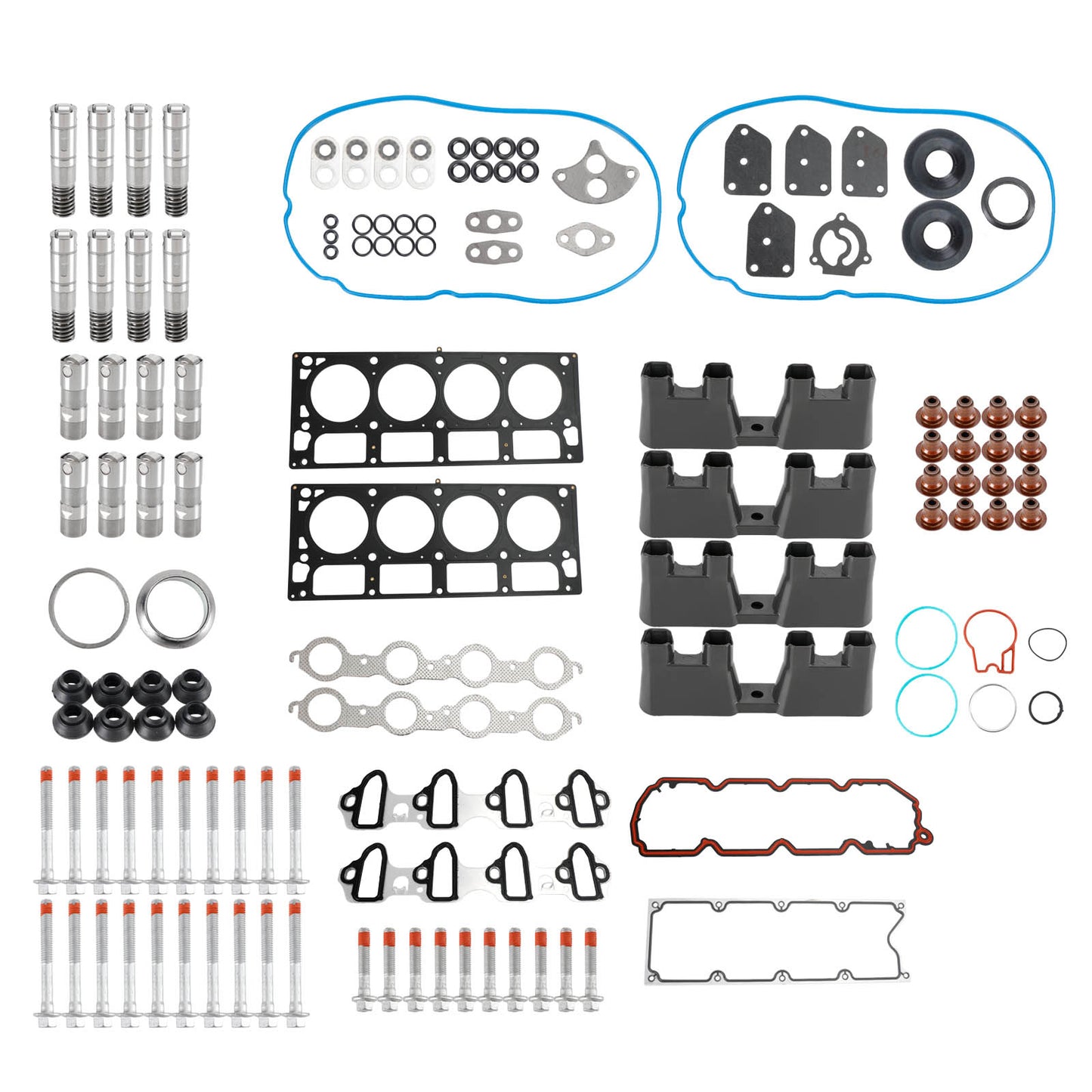 2005-2006 Chevrolet Silverado 1500 5.3L 5328CC 325CID V8 ÉLECTRIQUE/GAZ OHV, (16 soupapes) Kit de remplacement de poussoir AFM Joint de culasse Vis d'assemblage Guides de poussoir