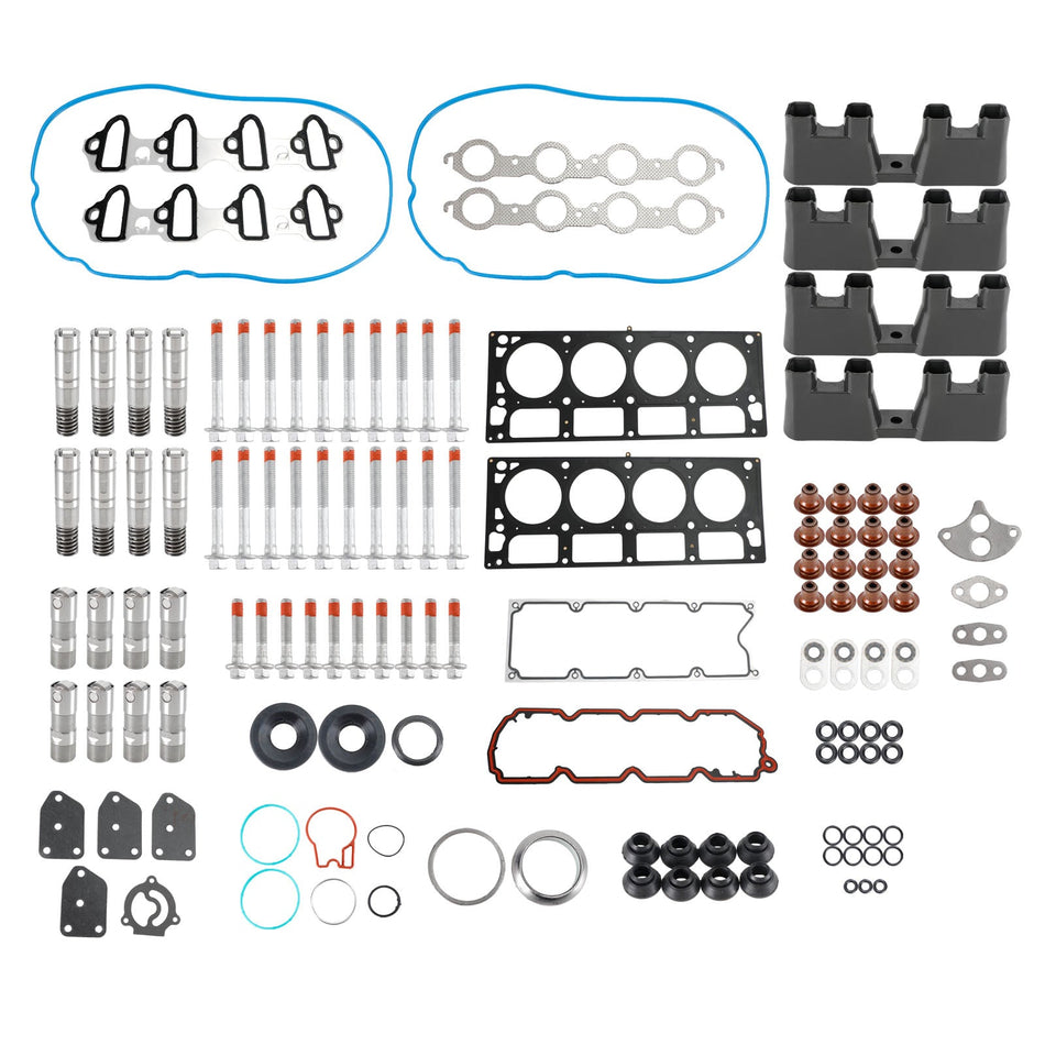 2005-2006 Chevrolet Silverado 1500 5.3L 5328CC 325CID V8 ELECTRIC/GAS OHV, (16 Valve) AFM Lifter Replacement Kit Kopfdichtungssatz Kopfschrauben Heber Führungen