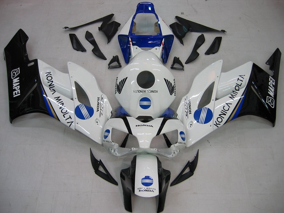 Carénages Amotopart Honda CBR1000RR 2004-2005 carénage blanc Kit kite Konica Minolta Racing