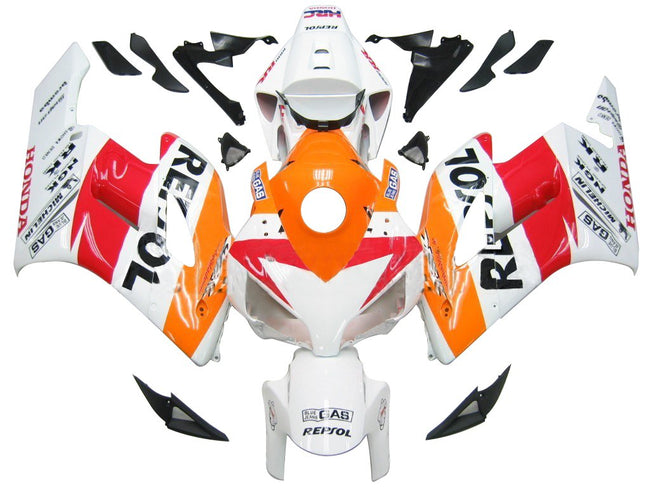 Amotopart-Verkleidungen Honda CBR1000RR 2004-2005 Verkleidungsverkleidung White Orange Repsol Racing Abzugskit