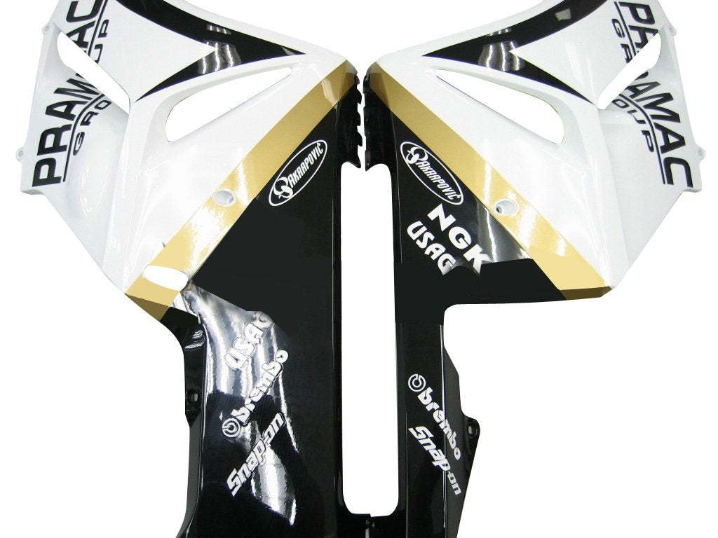 Carénages Amotopart CBR1000RR 2004-2005 carénage blanc kit gâchette Honda Racing noir