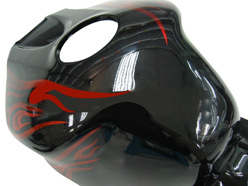 Amotopart-Verkleidungen Honda CBR1000RR 2004-2005 Abzugsflammhai-Rennen Black & Red Faituring Kit