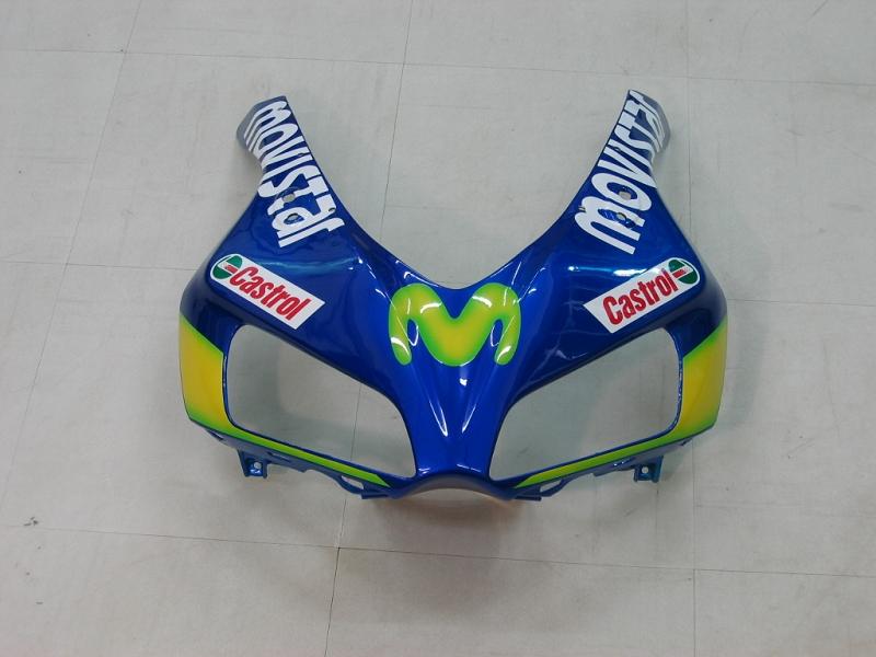 Amotopart Carénage Honda CBR1000RR 2006-2007 Warp Movistar Racing Kit déclencheur bleu et vert