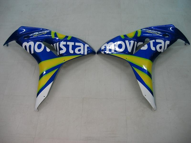 Amotopart Verkleidung Honda CBR1000RR 2006-2007 Verziehung Movistar Racing Blue & Green Abzugskit