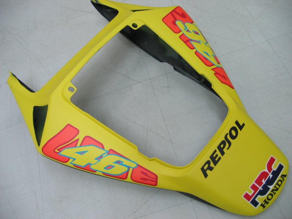 Amotopart-Verkleidungen Honda CBR1000RR 2006-2007 Verkleidung Valentino Rossi Racing Black Yellow Abkehre Kit