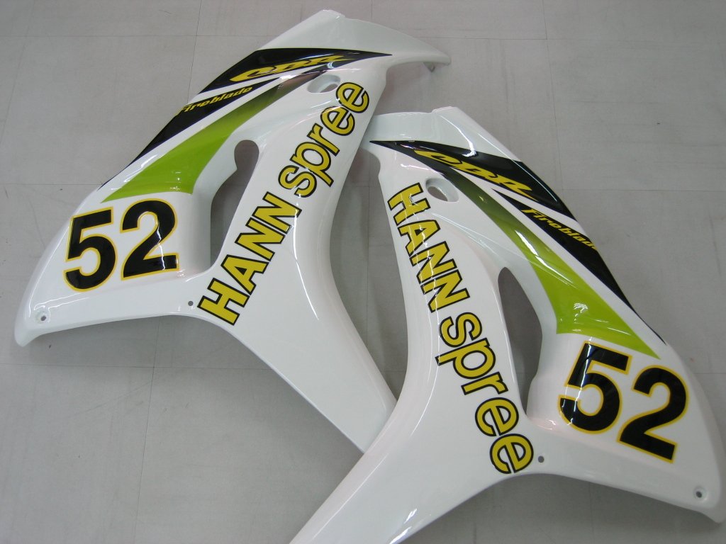 Carénages Amotopart Honda CBR1000RR 2006-2007 carénage blanc N ° 52 Hannspree Racing kit de déclenchement