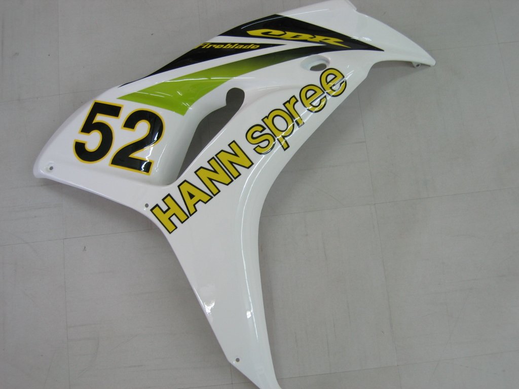 Carénages Amotopart Honda CBR1000RR 2006-2007 carénage blanc N ° 52 Hannspree Racing kit de déclenchement