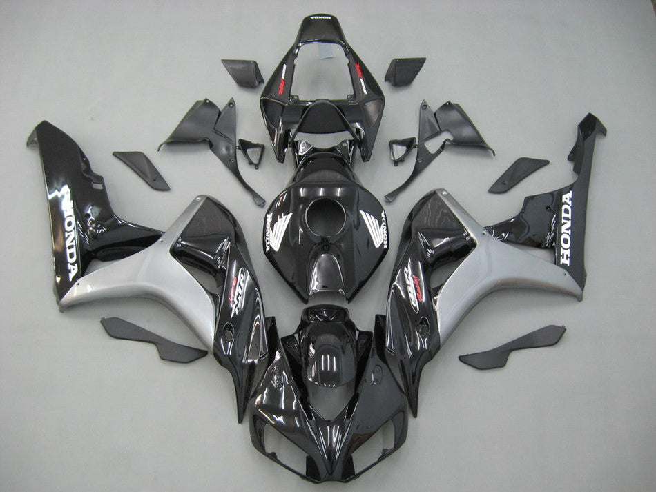 Amotopart 2006-2007 Honda CBR1000 Carénage Noir &amp; Gris Kit