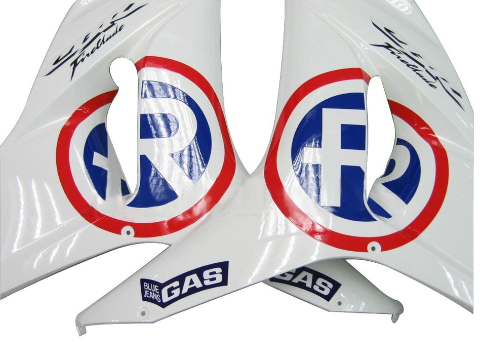 Amotopart Carénages Honda CBR1000RR 2006-2007 Carénage Blanc Cercle R Repsol Racing Kit Kite