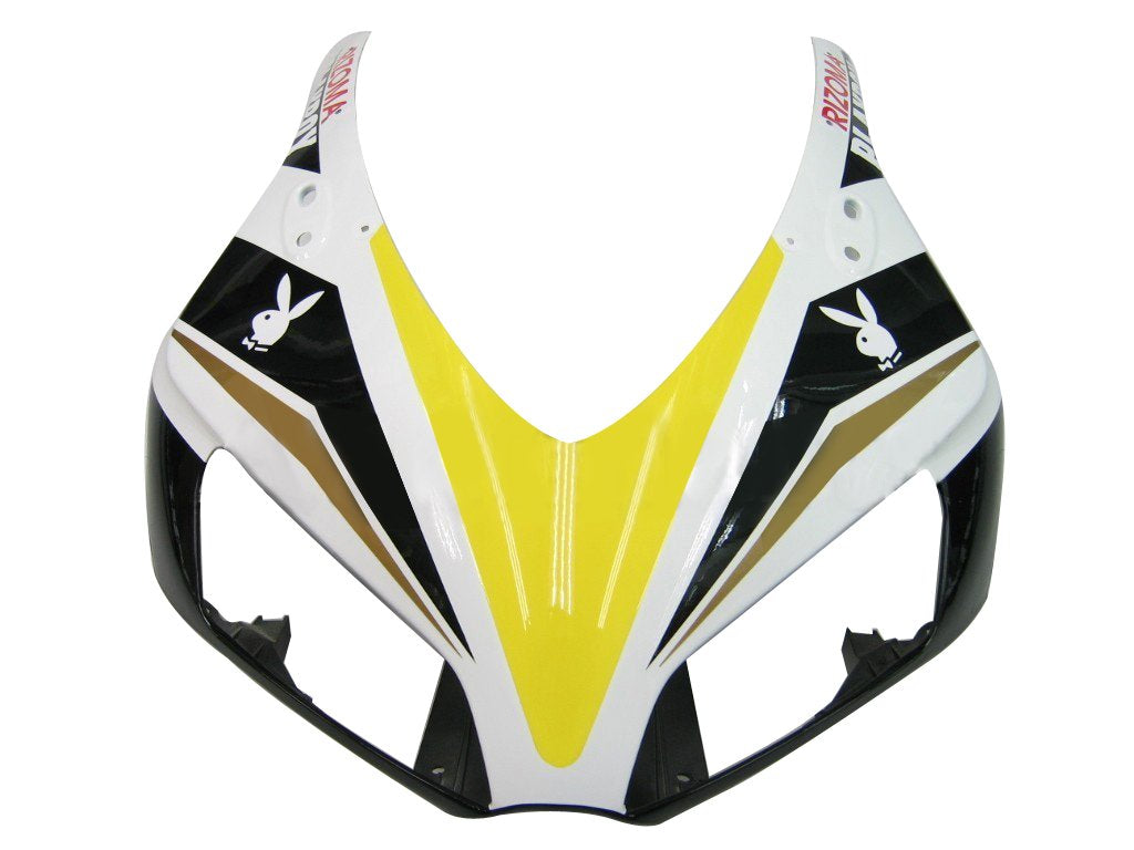 Amotopart Favoritings Honda CBR1000RR 2006-2007 Verkleidung White & Black Playboy Racing Kiting Kit