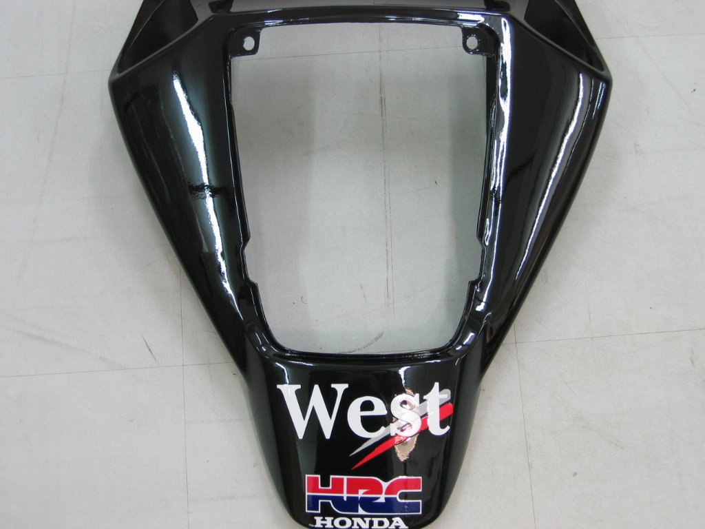 Amotopart-Verkleidungen Honda CBR1000RR 2006-2007 Verziehung West Racing Black Verkleidungskit