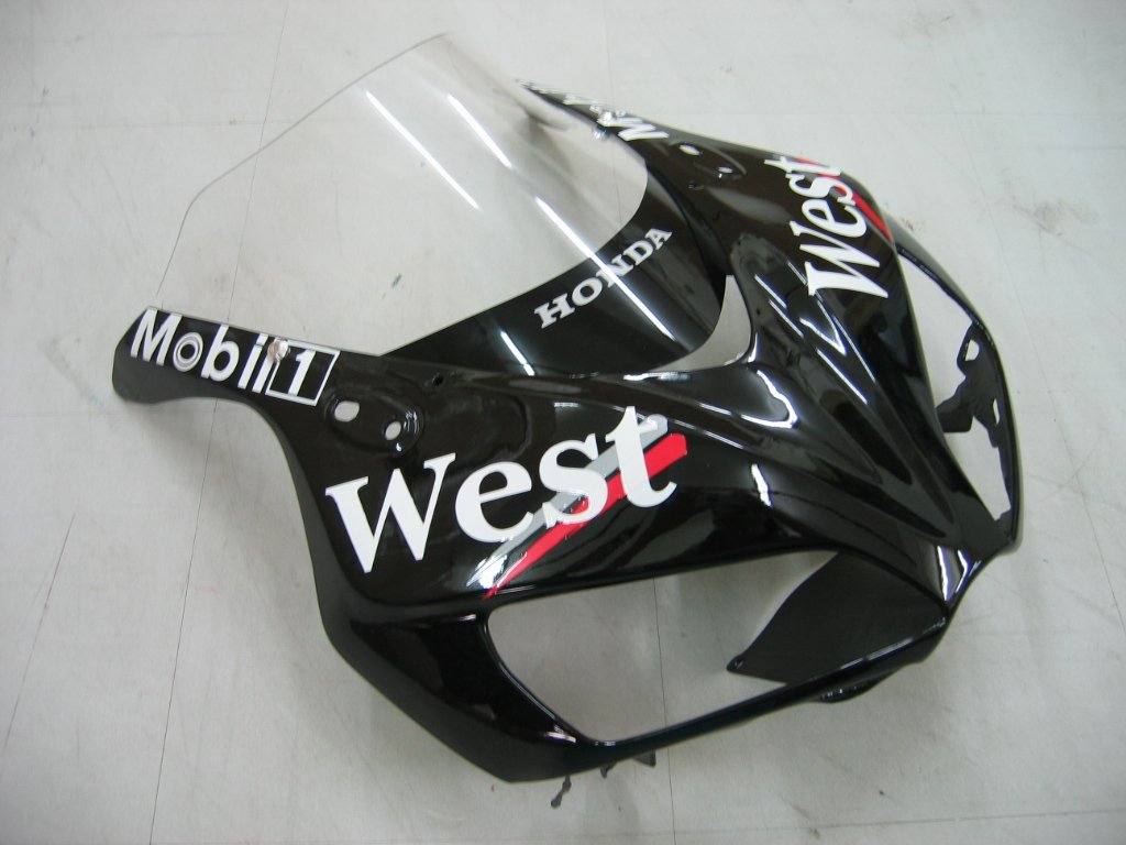 Amotopart-Verkleidungen Honda CBR1000RR 2006-2007 Verziehung West Racing Black Verkleidungskit