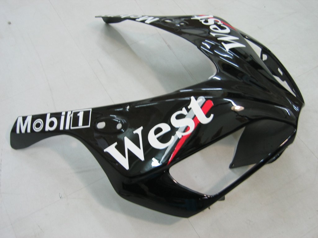 Amotopart-Verkleidungen Honda CBR1000RR 2006-2007 Verziehung West Racing Black Verkleidungskit