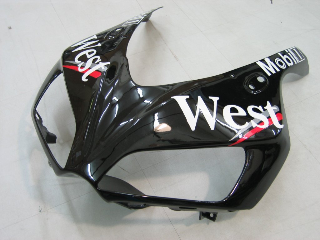 Amotopart-Verkleidungen Honda CBR1000RR 2006-2007 Verziehung West Racing Black Verkleidungskit