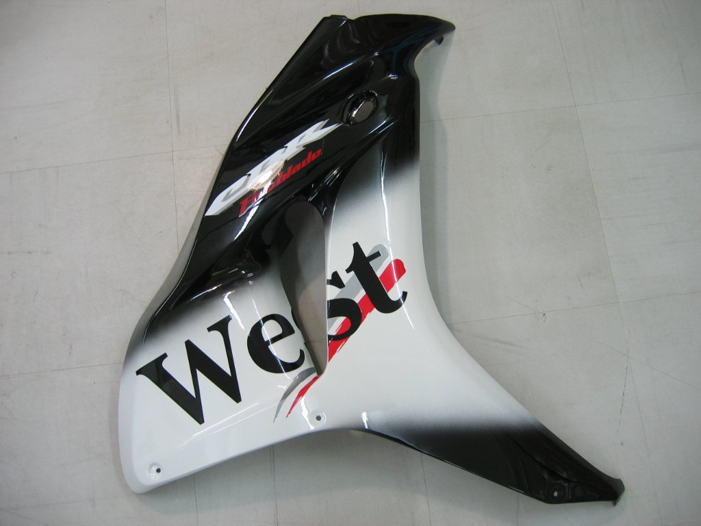 Amotopart-Verkleidungen Honda CBR1000RR 2006-2007 Verziehung West Racing Black Verkleidungskit