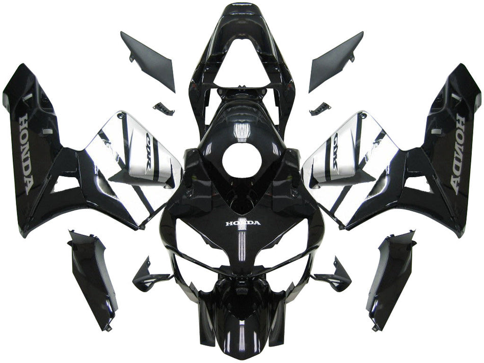 Amotopart 2003-2004 CBR600 Honda Verkleidung Black Kit