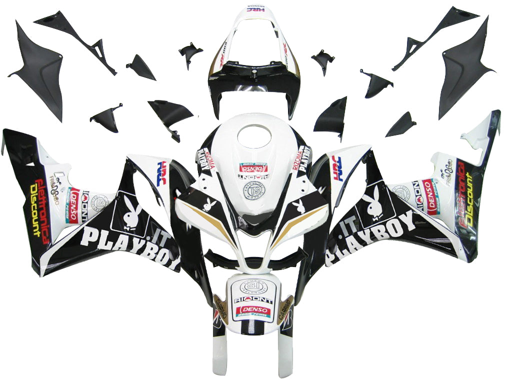 Amotopart 2007-2008 CBR600 Honda Kit de carénage blanc et noir