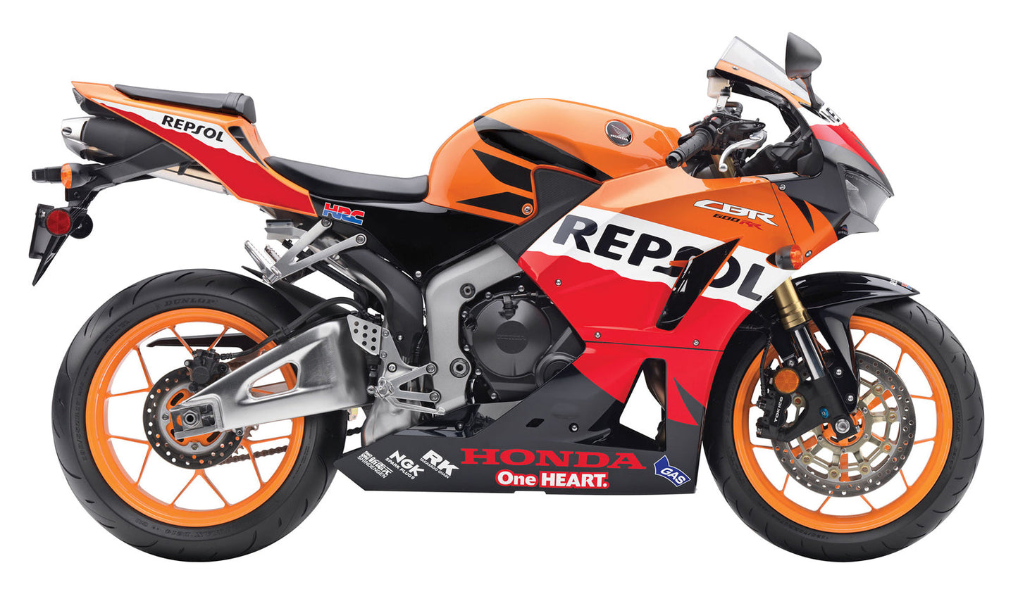 Amotopart 2013-2023 Honda CBR600 Verkleidung Multi Orange Kit