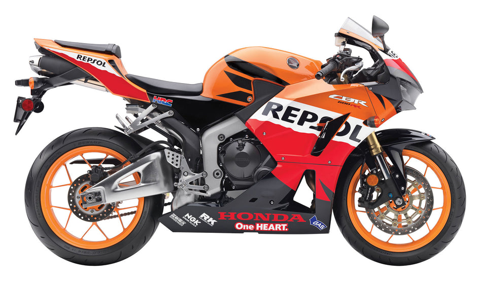 Amotopart 2013-2021 Honda CBR600 Carénage Multi Orange Kit