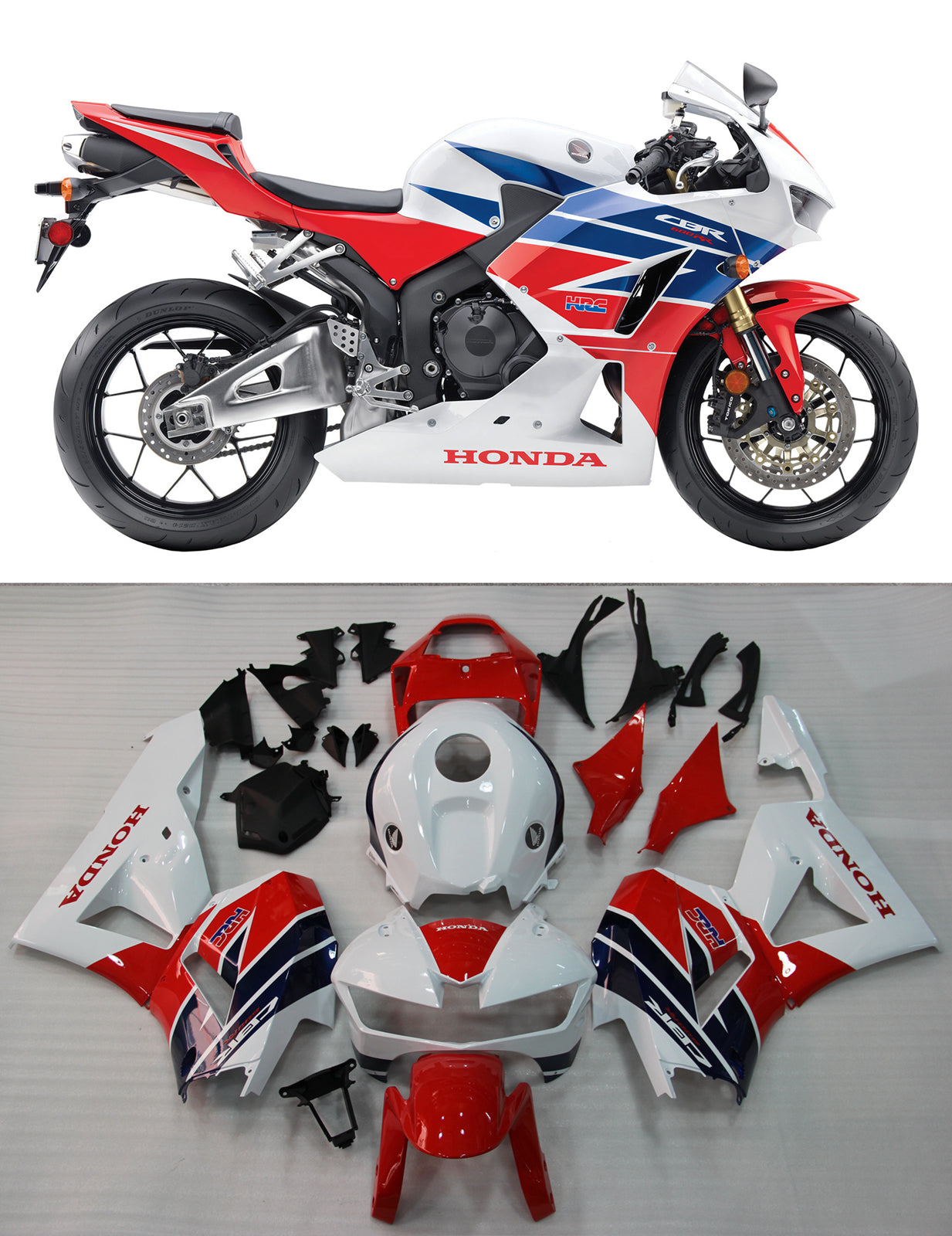 Amotopart-Verkleidungen Honda CBR600RR 2013-2023 Abzugskit