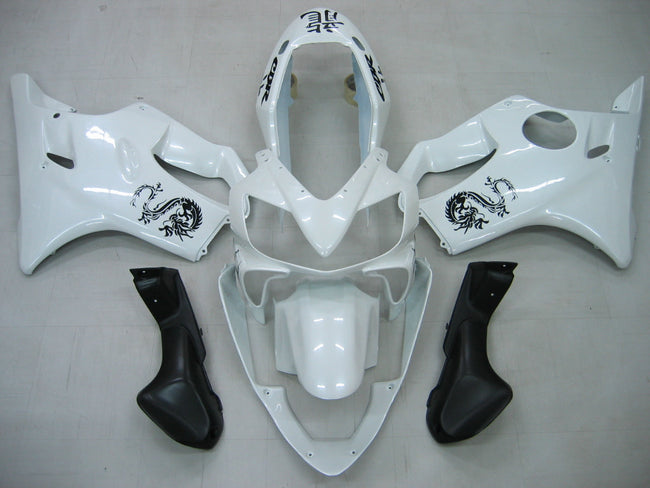 Amotopart Honda 2003-2010 CBR600F4I Kit de carénage blanc et noir