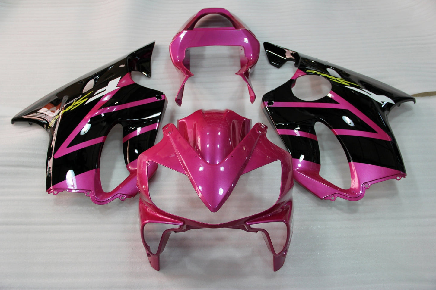 Amotopart 2001-2003 Honda CBR600F4i Verkleidung Pink & Black Kit