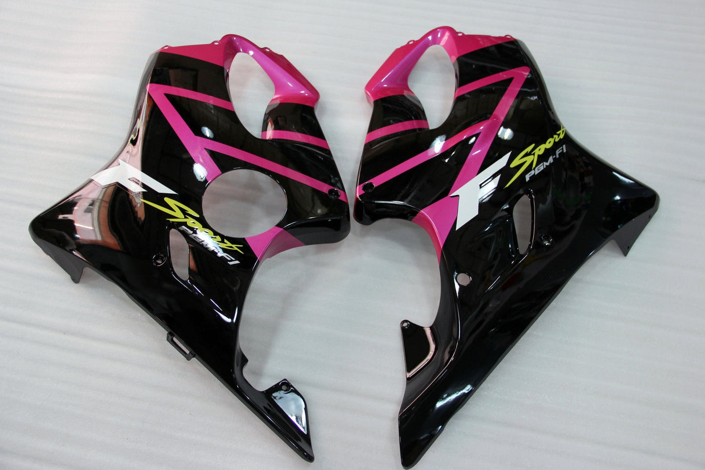 Amotopart 2001-2003 Honda CBR600F4i Kit de carénage rose et noir