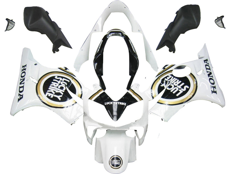 Amotopart 2003-2010 Honda CBR600F4i Kit de carénage noir et flamme bleue